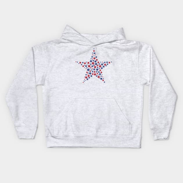 American Star 4-th July USA Kids Hoodie by NuttyShirt